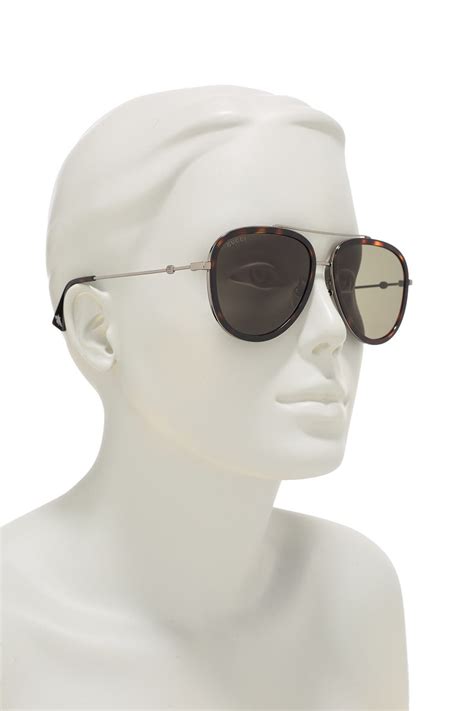 gucci 57mm aviators|Gucci 57mm Aviator Sunglasses .